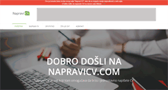 Desktop Screenshot of napravicv.com